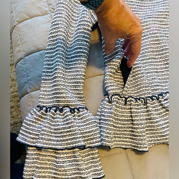 Banana Republic Striped Ruffle Sleeve Jacket - Picture 6 of 15